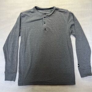 The North Face Men's Charcoal Heavier Weight Long Sleeve Henley